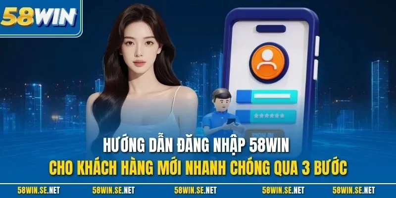 Hướng dẫn đăng nhập 58Win cho khách hàng mới nhanh chóng qua 3 bước